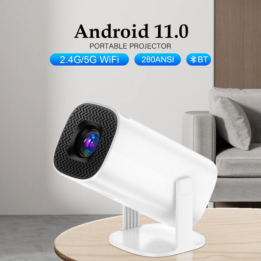 PixelCast Portable Mini Projector with Android 11, WiFi 6, 4K and 1080P Support, Bluetooth 5.0, 1280x720 Resolution for Home Cinema